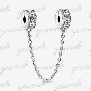 Pandora Logo Safety Chain Clip Charm
